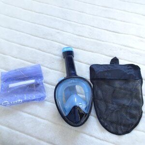 Cush Adult Snorkel Mask Foldable 180 Panoramic View Free Breathing Full Face